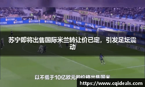苏宁即将出售国际米兰转让价已定，引发足坛震动